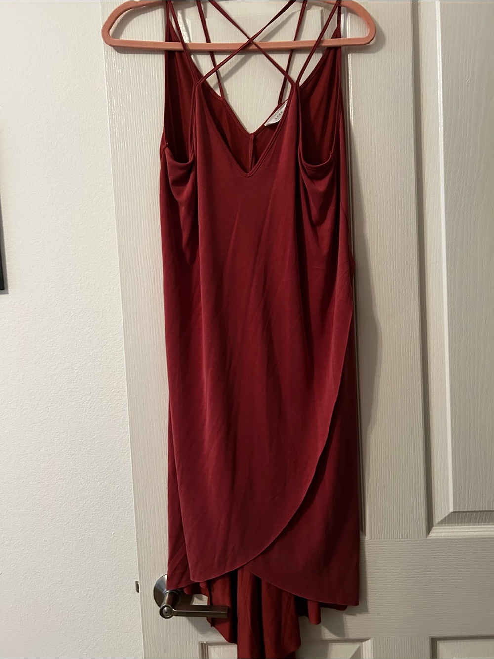Lush brand High-Low Slip Dress with Crisscross Back
